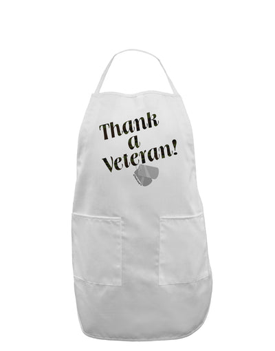 Thank A Veteran Adult Apron-Bib Apron-TooLoud-White-One-Size-Davson Sales