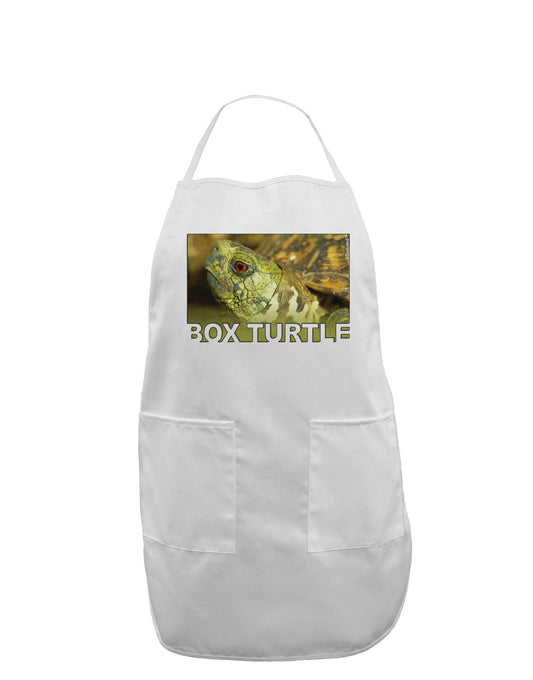 Menacing Turtle with Text Adult Apron-Bib Apron-TooLoud-White-One-Size-Davson Sales