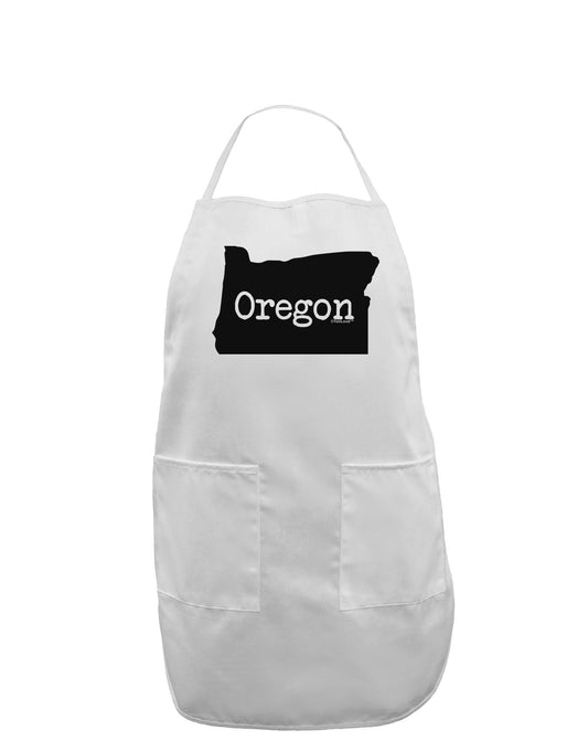 Oregon - United States Shape Adult Apron by TooLoud-Bib Apron-TooLoud-White-One-Size-Davson Sales