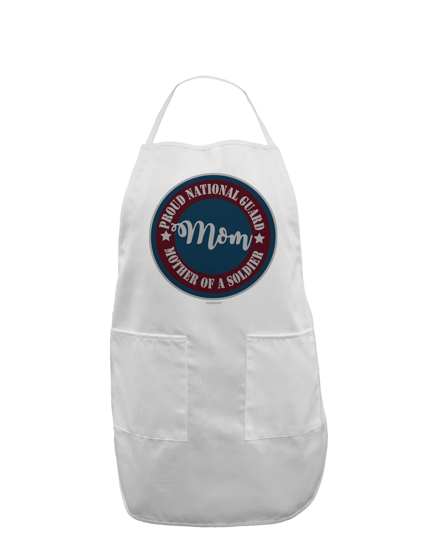 TooLoud Proud National Guard Mom Adult Apron-Bib Apron-TooLoud-White-One-Size-Davson Sales