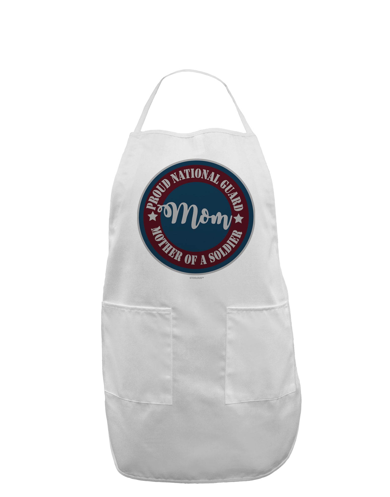 TooLoud Proud National Guard Mom Adult Apron-Bib Apron-TooLoud-White-One-Size-Davson Sales