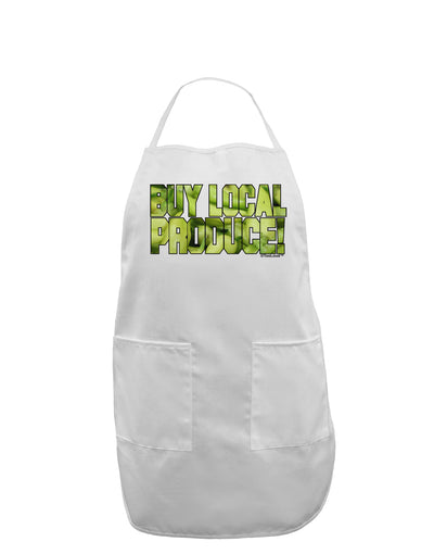 Buy Local - Jalapenos Text Adult Apron-Bib Apron-TooLoud-White-One-Size-Davson Sales