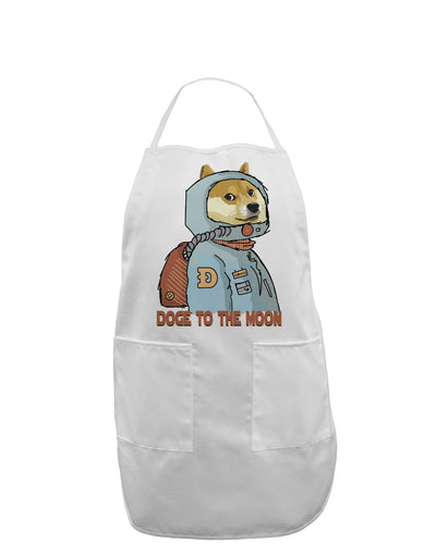 Doge to the Moon Adult Apron-Bib Apron-TooLoud-White-One-Size-Davson Sales