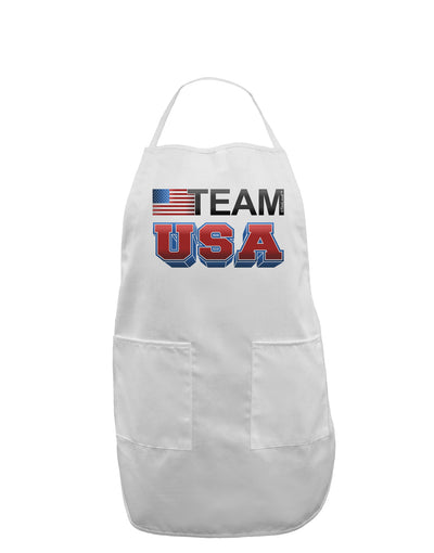 Sporty Team USA Adult Apron-Bib Apron-TooLoud-White-One-Size-Davson Sales