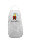 Queen Bee Text Adult Apron-Bib Apron-TooLoud-White-One-Size-Davson Sales