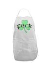 Feck - Clover Distressed Design Adult Apron by TooLoud-Bib Apron-TooLoud-White-One-Size-Davson Sales