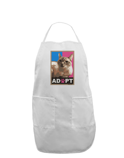 Adopt Cute Kitty Cat Adoption Adult Apron-Bib Apron-TooLoud-White-One-Size-Davson Sales