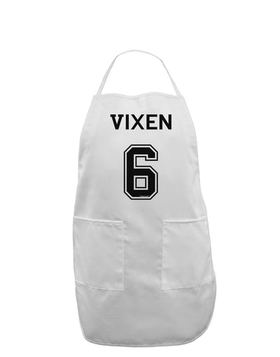 Reindeer Jersey - Vixen 6 Adult Apron-Bib Apron-TooLoud-White-One-Size-Davson Sales