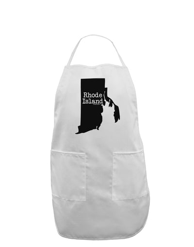 Rhode Island - United States Shape Adult Apron by TooLoud-Bib Apron-TooLoud-White-One-Size-Davson Sales