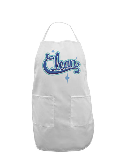 Clean Text Adult Apron-Bib Apron-TooLoud-White-One-Size-Davson Sales