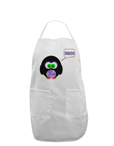 Cute Owl Halloween Hoo Adult Apron-Bib Apron-TooLoud-White-One-Size-Davson Sales