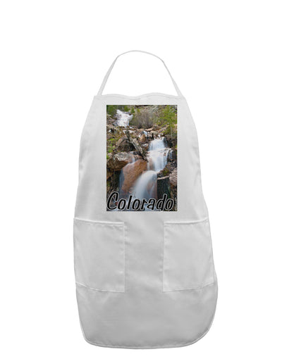 Colorado Waterfall Scene Text Adult Apron-Bib Apron-TooLoud-White-One-Size-Davson Sales