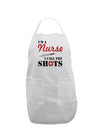 Nurse - Call The Shots Adult Apron-Bib Apron-TooLoud-White-One-Size-Davson Sales