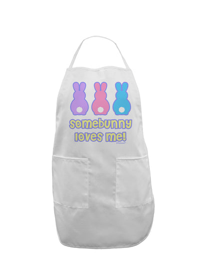 Three Easter Bunnies - Somebunny Loves Me Adult Apron by TooLoud-Bib Apron-TooLoud-White-One-Size-Davson Sales