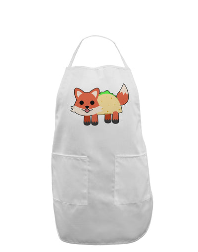 Cute Taco Fox Adult Apron-Bib Apron-TooLoud-White-One-Size-Davson Sales