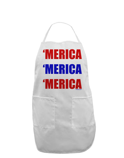 Merica Merica Merica - Red and Blue Adult Apron-Bib Apron-TooLoud-White-One-Size-Davson Sales