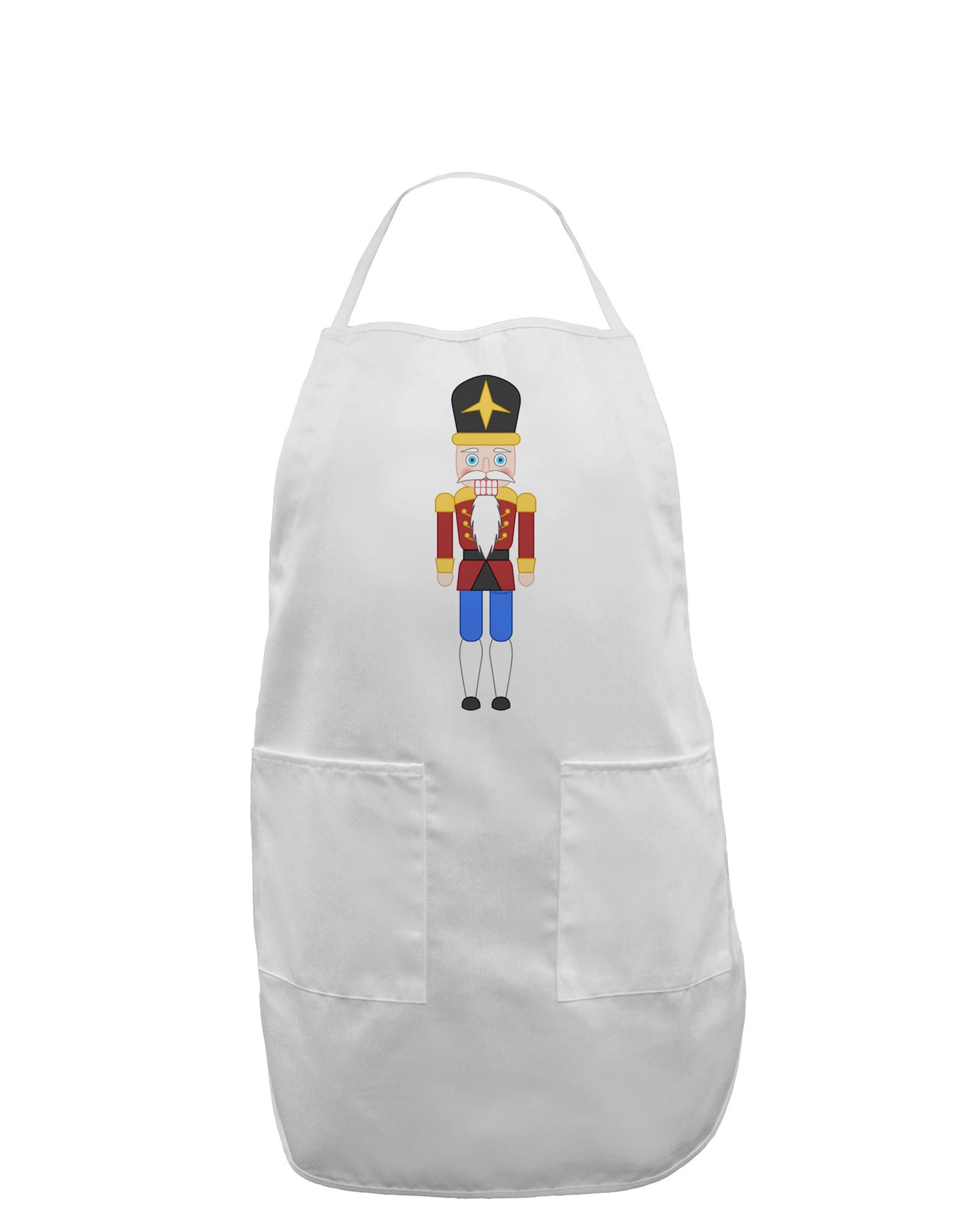 Nutcracker Design - Red Gold Black Adult Apron-Bib Apron-TooLoud-White-One-Size-Davson Sales