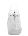 Compass Rose - Skull and Crossbones Adult Apron-Bib Apron-TooLoud-White-One-Size-Davson Sales