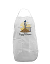 Moonlit Wizard Tower - Happy Halloween Adult Apron-Bib Apron-TooLoud-White-One-Size-Davson Sales