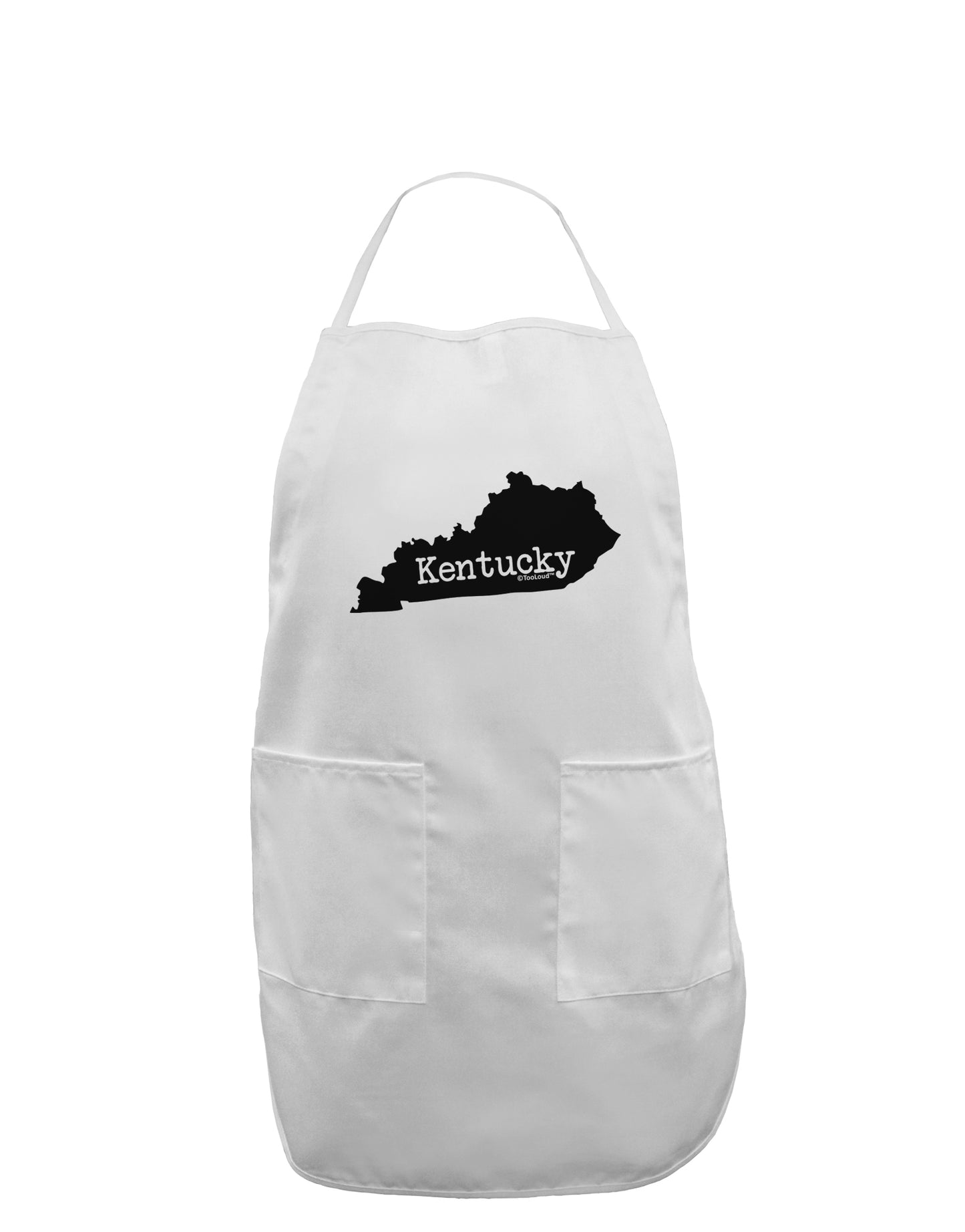 Kentucky - United States Shape Adult Apron by TooLoud-Bib Apron-TooLoud-White-One-Size-Davson Sales