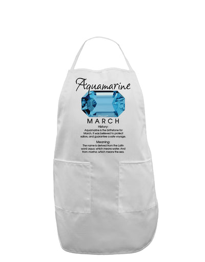 Birthstone Aquamarine Adult Apron-Bib Apron-TooLoud-White-One-Size-Davson Sales