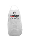 Running Late Is My Cardio Adult Apron-Bib Apron-TooLoud-White-One-Size-Davson Sales