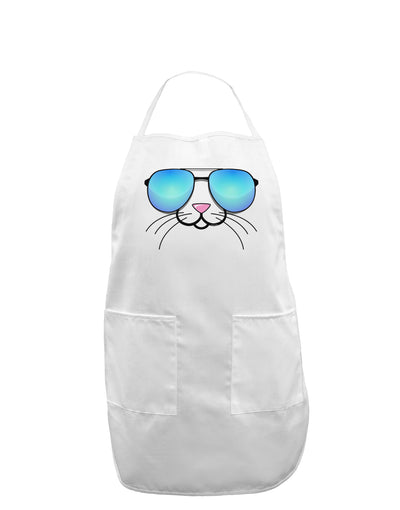 Kyu-T Face - Tiny Cool Sunglasses Adult Apron-Bib Apron-TooLoud-White-One-Size-Davson Sales