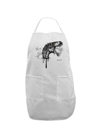 Artistic Ink Style Dinosaur Head Design Adult Apron by TooLoud-Bib Apron-TooLoud-White-One-Size-Davson Sales