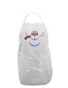 Snowman with Scarf Design Adult Apron-Bib Apron-TooLoud-White-One-Size-Davson Sales