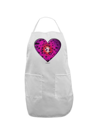 Water Droplet Heart Magenta Adult Apron by TooLoud-Bib Apron-TooLoud-White-One-Size-Davson Sales