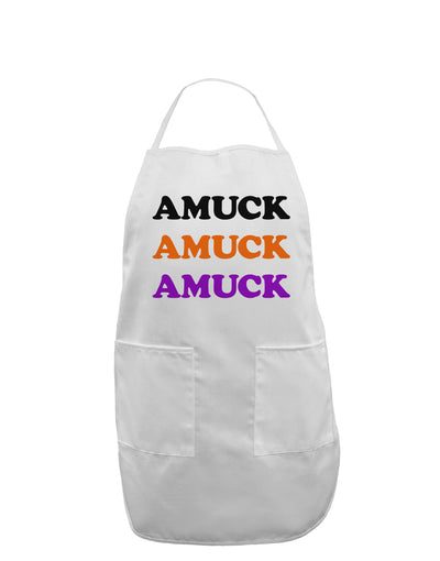 Amuck Amuck Amuck Halloween Adult Apron-Bib Apron-TooLoud-White-One-Size-Davson Sales