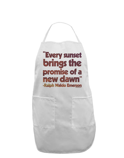 Emerson Sunset Quote Adult Apron-Bib Apron-TooLoud-White-One-Size-Davson Sales