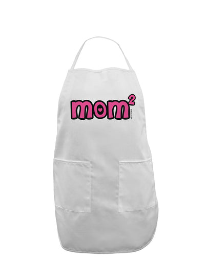 Mom Squared - Cute Mom of Two Design Adult Apron by TooLoud-Bib Apron-TooLoud-White-One-Size-Davson Sales