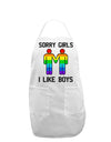 Sorry Girls I Like Boys Gay Rainbow Adult Apron-Bib Apron-TooLoud-White-One-Size-Davson Sales