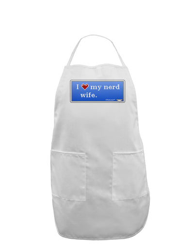 I Heart My Nerd Wife - Retro Adult Apron by TooLoud-Bib Apron-TooLoud-White-One-Size-Davson Sales