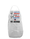Libertarian Against Authority Abuse Adult Apron-Bib Apron-TooLoud-White-One-Size-Davson Sales
