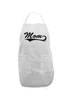 Mom - Sports Tail Script Adult Apron by TooLoud-Bib Apron-TooLoud-White-One-Size-Davson Sales