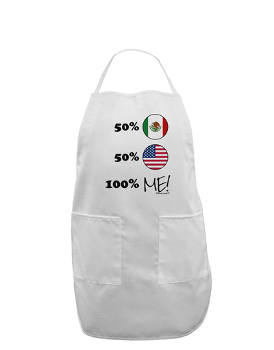 Mexican American 100 Percent Me Adult Apron-Bib Apron-TooLoud-White-One-Size-Davson Sales