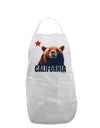 California Republic Design - Grizzly Bear and Star Adult Apron by TooLoud-Bib Apron-TooLoud-White-One-Size-Davson Sales