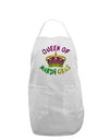 Queen Of Mardi Gras Adult Apron-Bib Apron-TooLoud-White-One-Size-Davson Sales