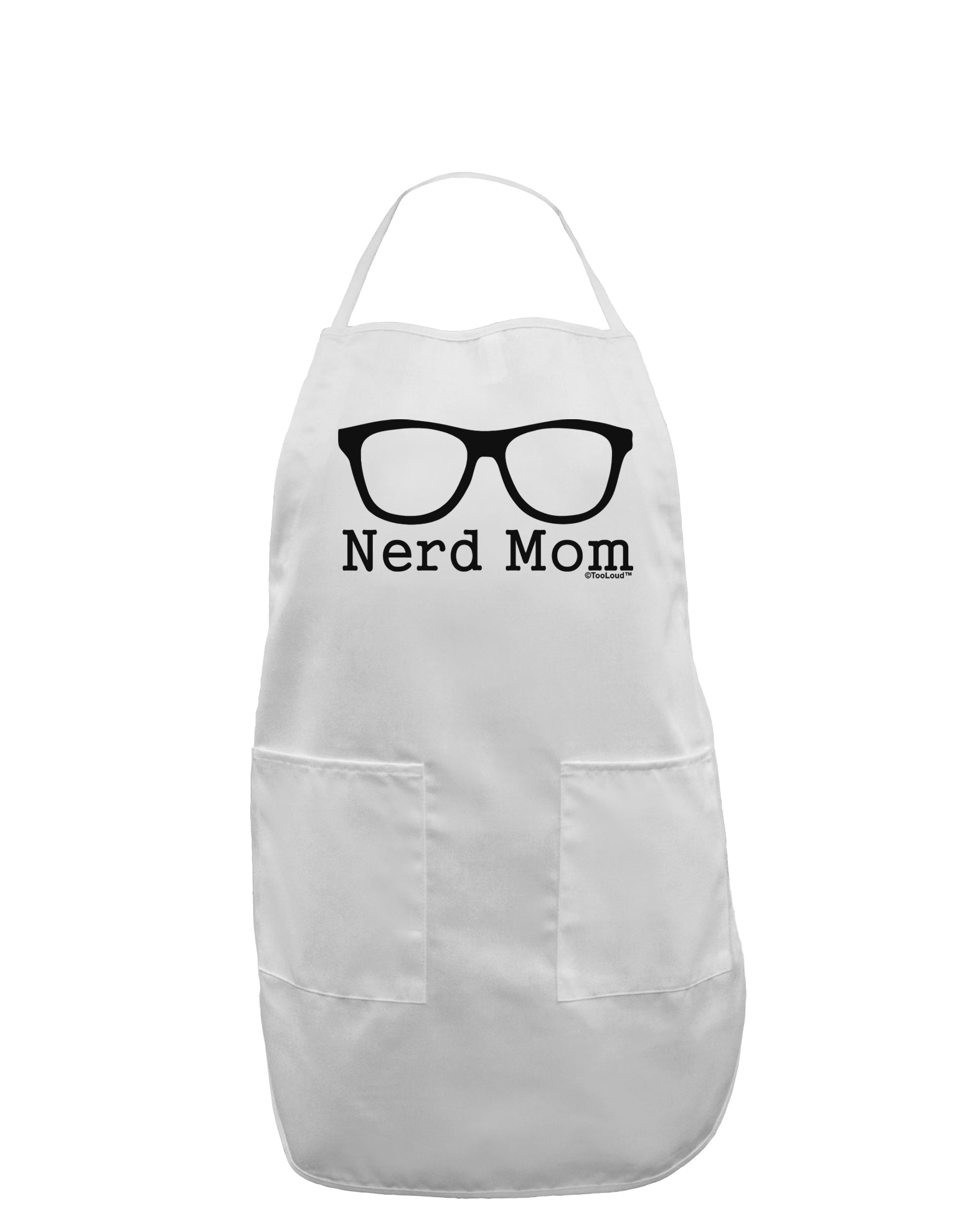 Nerd Mom - Glasses Adult Apron by TooLoud-Bib Apron-TooLoud-White-One-Size-Davson Sales
