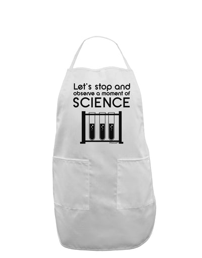 Moment of Science Adult Apron by TooLoud-Bib Apron-TooLoud-White-One-Size-Davson Sales