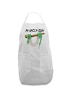 Anaconda Design Green Text Adult Apron-Bib Apron-TooLoud-White-One-Size-Davson Sales