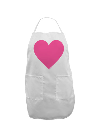 Big Pink Heart Valentine's Day Adult Apron-Bib Apron-TooLoud-White-One-Size-Davson Sales