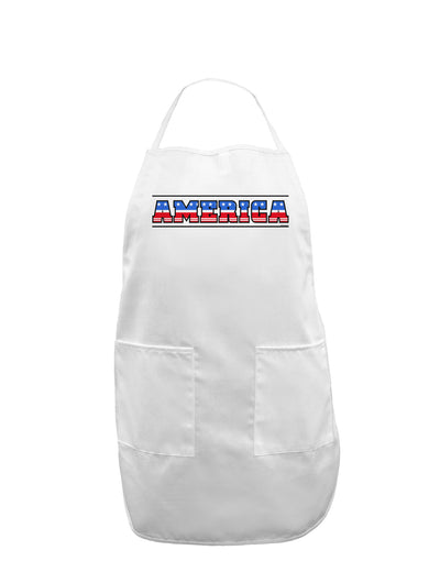 America Stars and Stripes Adult Apron-Bib Apron-TooLoud-White-One-Size-Davson Sales