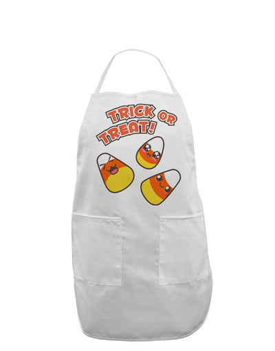 Trick or Treat Cute Candy Corn Halloween Adult Apron-Bib Apron-TooLoud-White-One-Size-Davson Sales