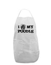 I Heart My Poodle Adult Apron by TooLoud-Bib Apron-TooLoud-White-One-Size-Davson Sales