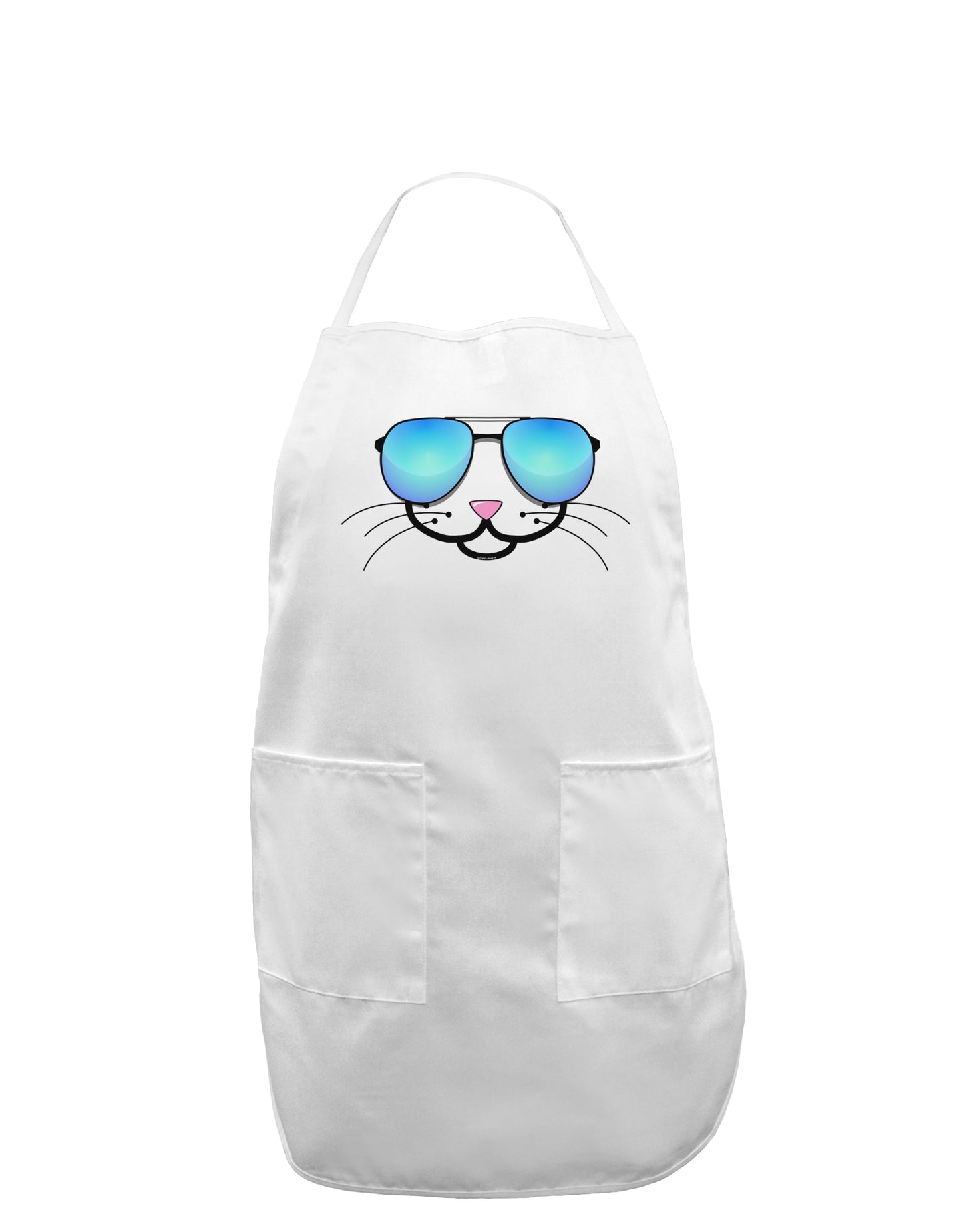 Kyu-T Face - Kattia Cool Sunglasses Adult Apron-Bib Apron-TooLoud-White-One-Size-Davson Sales