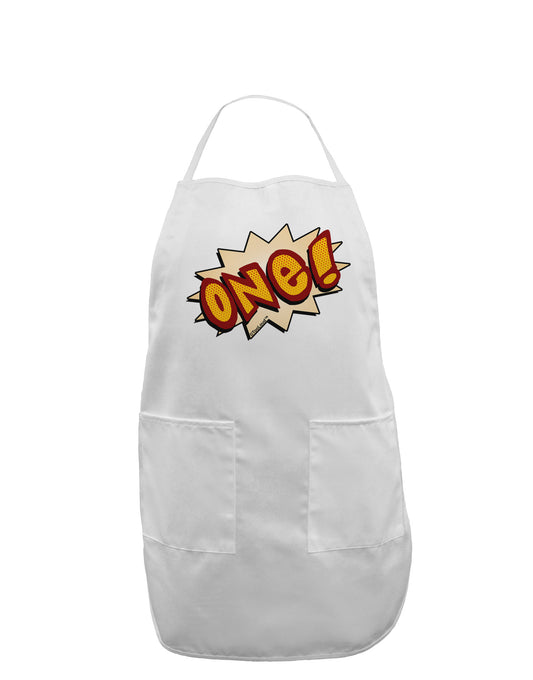 Onomatopoeia One Birthday Adult Apron-Bib Apron-TooLoud-White-One-Size-Davson Sales