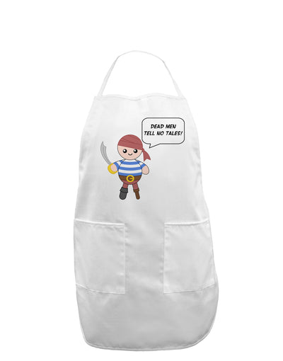 Dead Men Tell No Tales - Petey the Pirate Adult Apron-Bib Apron-TooLoud-White-One-Size-Davson Sales